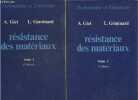 Résistance des matériaux Tomes 1 et 2 (en deux volumes). Giet Armand, Géminard Lucien