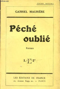 Pêché oublié - Edition originale signée par l'auteur exemplaire n°189/200 sur papier alfa. Maurière Gabriel
