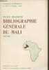 Bibliographie Générale du Mali (1961-1970) - Catalogues et Documents N°XVI-2 Dakar 1976. Brasseur Paule