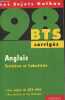 BTS 98 corrigés : Anglais tertiaires et industriels - Les sujets du BTS 1997, des conseils et des méthodes. Dreyfus Jean-François