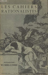 Les cahiers rationalistes n°184 Janvier 1960 : Psychologie de l'animal à l'homme. Sommaire : L'intelligence des animaux par Gaston Viaud - Les conditions de l'équilibre psychologique par Ernest Kahane