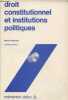 "Droit consitutionnel et institutions politiques (8ème édition) - Collection"" Mémento""". Jeanneau Benoît