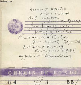 Chemin de ronde Vol. 5. Sommaire : La ceinture d'orages par Robert Amutio - Saïs par Anne Roche - Disparitions / Dans la tourmente par Paul Auster - Décollage par Jean Jacques Viton - La voix du torrent par Georges Préli - etc.
