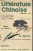 Littérature Chinoise Trimestre 2, 1983 : Fresques des Tang - Un dessin animé - Topaze en chinois - Fu Baoshi : de la peinture traditionnelle - ...