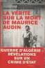 "La vérité sur la mort de Maurice Audin (Collection ""Documents"")". Deniau Jean-Charles