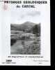 Paysages geologiques du Cantal - Collection documents regionaux - DIAPOSITIVES MANQUANTES - roches cristallophylliennes, granite, breches volcanique ...