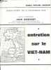 Entretien sur le viet-nam - diner debat du 6 decembre 1966- invite d'honneur : jean sainteny - menu + programme + 4 documents- vieille nation etat ...