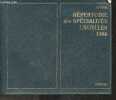 Repertoire des specialites usuelles 1986. BOUVIER J.B.