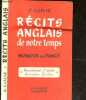 Recits anglais de notre temps - humour and fancy - classes du baccalaureat - 2e partie - grandes ecoles. LAMAR RENE