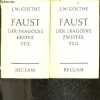 Faust, Der tragodie in funf akten - erster teil + zweiter teil - lot de 2 volumes : tome I + tome II. GOETHE J.W.