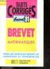 Sujets corriges brevet 1994 - Brevet mathematiques - tous les sujets du brevet 90 corriges et commentes. COLLECTIF