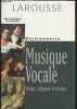 Dictionnaire de la musique vocale, lyrique, religieuse et profane. Honegger Marc, Prévost Paul