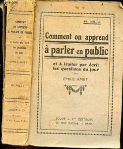 Comment on apprend a parler en public, et a traiter par ecrit les questions du jour