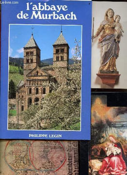L'abbaye de Murbach + 12 Cartes postales vierges : Hans Holbein l'ancien (portrait de femme) + Grunewald retable d'issenheim + chope de libation e ...