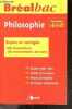 Philosophie, terminale L - ES - S - STT - Breal bac - sujets et corriges, 100 dissertations, 80 commentaires de texte. Begorre-bret cyrille, machery ...