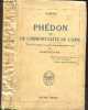 Phedon ou de l'immortalite de l'ame - traduction integrale et nouvelle avec prolegomenes et notes. PLATON - MEUNIER MARIO