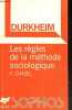 Durkheim, les regles de la methode sociologique - Collection Sophos. Chazel francois- De Rabaudy christian- Rolland Bea