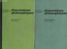 Dissertations philosophiques - en 2 volumes : Tome 1, La connaissance + Tome 2, L'action - 6e serie, 1956/1962 + 1957/1962. FOULQUIE PAUL - MACE ...