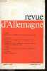 Revue d'Allemagne - Tome 2, N°1, janvier mars 1970- L'adieu au passé, la republique federale et les annees soixante dix de Maier- Les themes de la ...