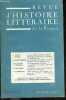 Revue d'histoire litteraire de la France - n°1, janvier fevrier 1969, 69e annee- L'art du portrait chez Bussy-Rabutin par J. Prévot, Mensonge et ...