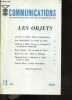 Communications N°13, 1969- Objet et communications de abraham A. Moles- La morale des objets de Jean Baudrillard- Theorie de la complexite et ...