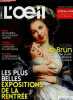 L'oeil N°682, septembre 2015- Vigee Le Brun une vision inedite de la portraitiste de la reine- rodin ces femmes qui lui vouent leur vie- chagall, ...