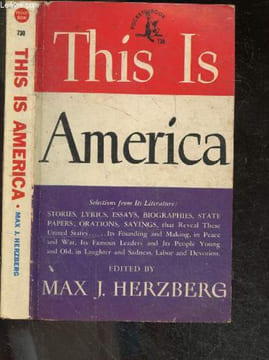 This is America - American muse de stephen vincent benet, map of my country de john holmes, colloquy of the states de archibald macleish, overture to ...