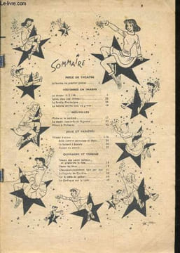 Fillette jeune fille - piece de theatre: la bombe du premier janvier- Histoires en images: le dossier X-2.108, sylvia dans son chateau, la famille ...