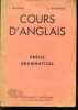 Cours d'anglais - Precis grammatical - classe de 2e. GUITARD L. - MARANDET L.