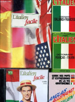 "Coffret "" L'italien Facile "" : 7 CD audio + 2 dictionnaires Je parle l'italien : ""dizionario italiano francese"" & ""Dictionnaire francais ...