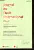 Journal du Droit International Clunet N°3/2023 Juillet aout septembre 2023, 150e annee- Regards quebecois sur le projet de code de droit international ...