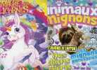 Lot 2 ouvrages : La magie des Licorne + Animaux mignons, une belle journee de chaton, les mignons paresseux, des ratons laveurs, je fais des biscuits ...