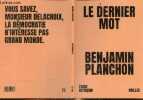 Le dernier mot - Collection Vrilles. BENJAMIN PLANCHON