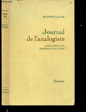 Journal de l'analogiste. LILAR SUZANNE - JULIEN GRACQ - TORDEUR JEAN