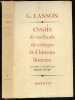 Essais de methode, de critique et d'histoire litteraire. LANSON GUSTAVE - OEYRE HENRI