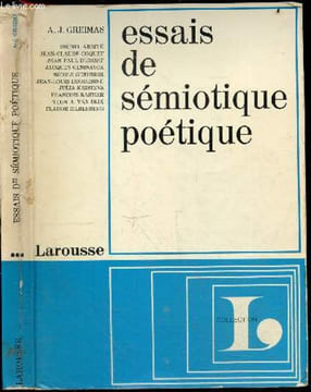 Essais de semiotique poetique - Collection L- Avec des etudes sur Apollinaire, Bataille, Baudelaire, Hugo, Jarry, Mallarme, Michaux, Nerval, Rimbaud, ...