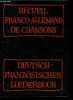 Recueil Franco-allemand de chansons - Deutsch Franzosisches liederbuch. FRANCOIS ALTMAYER