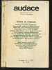 Audace - N°1, 1970, 16e annee- Souvenir du symbolisme- - Que fut le symbolisme, amour d'henry de regnier, souvenirs sur albert mockel & georgette ...