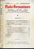 Etudes Germaniques n°96, Oct. decembre 1969, 24e annee- La structure de la modalité dans le système verbal allemand contemporain par J.-M. Zemb- Les ...
