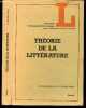 Theorie de la litterature - Collection Connaissance des Langues, sous la direction de Henri Hierche- Science histoire methodes, la description du ...