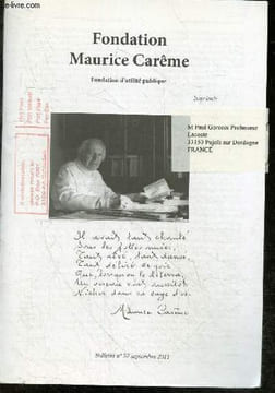 Fondation Maurice Careme n°57 septembre 2011- Careme fournisseur de la cour des bonheurs par JB Baronian- Le dualisme entre monter et descendre dans ...