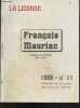 La licorne N&deg;11, 1986- Francois Mauriac, colloque de poitiers, mars 1985 - Les voies de la poesie dans le roman, theatre de mauriac, sources liens ...