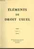 ELEMENTS DE DROIT USUEL - COURS N°16. INSTITUT CULTUREL FRANCAIS