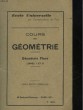 COURS DE GEOMETRIE - GEOMETRIE PLANE - LIVRES 1 ET 2. COLLECTIF