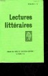 LECTURES LITTERAIRES - VOLUME 2 - LETTRES, hISTOIRE, POESIE, ELOQUENCE. LES FRERES DE L'INSTRUCTION CHRETIENNE