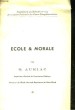 ECOLE ET MORALE. AURIAC O.
