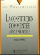 LA CONSTITUTION COMMENTEE ARTICLE PAR ARTICLE. FORMERY SIMON-LOUIS