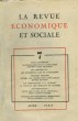 LA REVUE ECONOMIQUE ET SOCIALE N°7. COLLECTIF