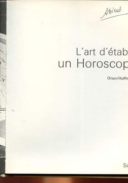 L'ART D'ETABLIR UN HOROSCOPE. HOFFMANN - ORION