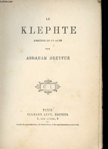 LE KLEPHTE - COMEDIE EN 1 ACTE